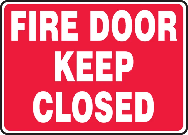 Accuform MEXT507XT Safety Sign: Fire Door - Keep Closed