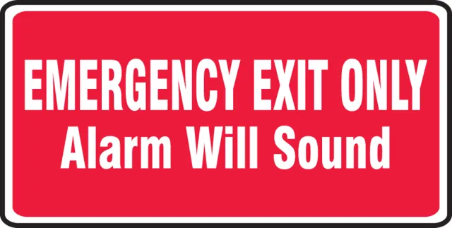 Accuform MEXT512VS Safety Sign: Emergency Exit Only - Alarm Will Sound