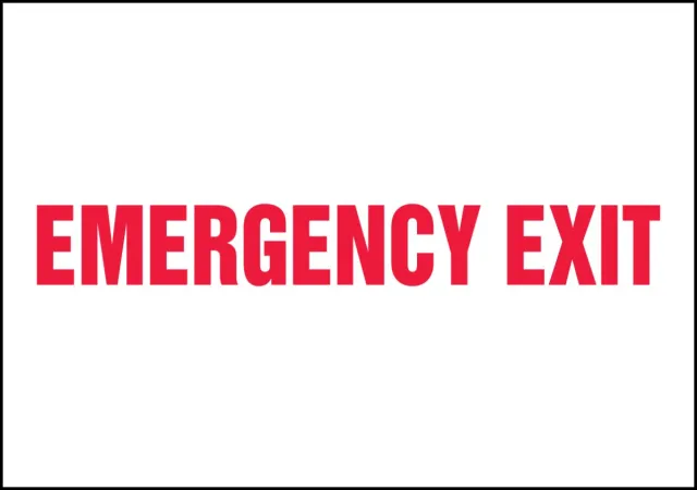 Accuform MEXT563VP Safety Sign: Emergency Exit (Centered Text)