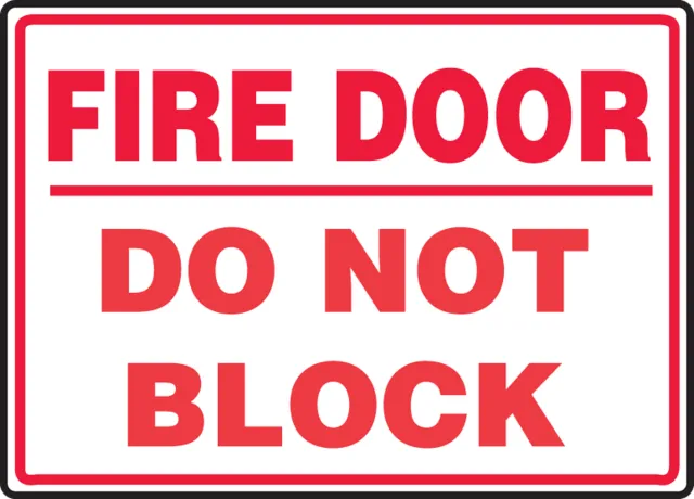 Accuform MEXT595XT Safety Sign: Fire Door - Do Not Block