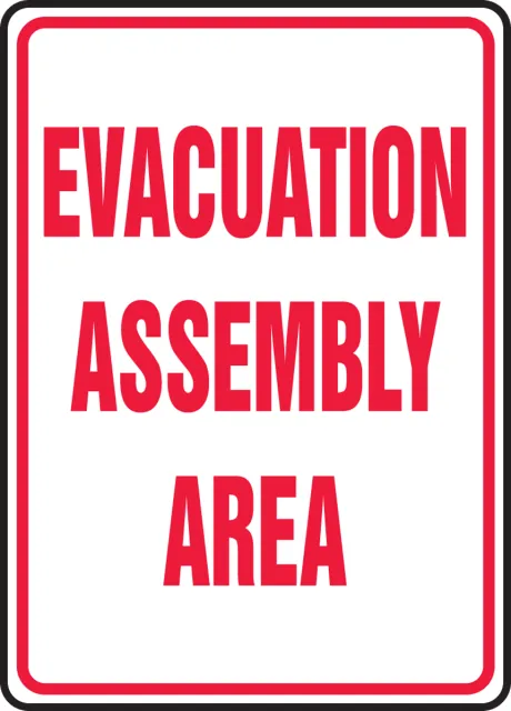 Accuform MFEX504XL Safety Sign: Evacuation Assembly Area