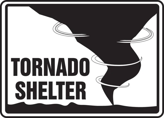Accuform MFEX506VS Safety Sign: Tornado Shelter (Graphic)