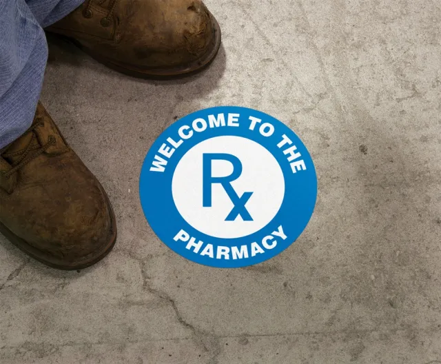 Accuform MFS1905 Slip-Gard Floor Signs: Welcome To The Pharmacy