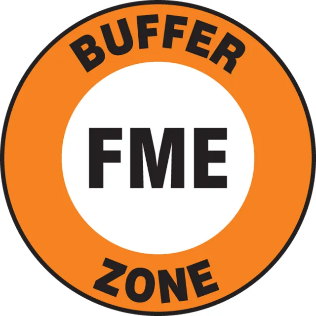 Accuform MFS369 FME Slip-Gard Floor Sign: Buffer Zone