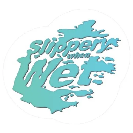 Accuform MFS402 17"" Floor-Grafix  : Slippery When Wet, Slip-Gard