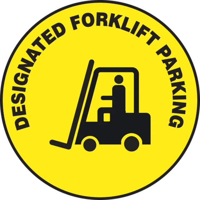 Accuform MFS932 Slip-Gard Floor Sign: Designated Forklift Parking