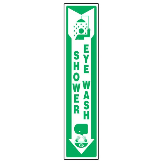 Shower - Eye Wash, Accu-Shield, 18 in x 4 in, Mounting Holes