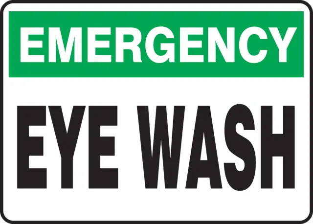 Accuform MFSD917XL Emergency Safety Sign: Eye Wash