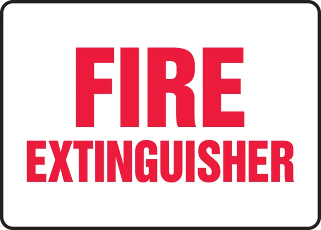 FIRE SAFETY SIGN 7 in  X 10 in  MFXG406XP
