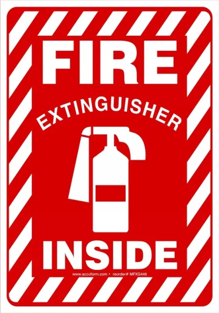 Accuform MFXG446XP Safety Sign: Fire Extinguisher Inside (Graphic)