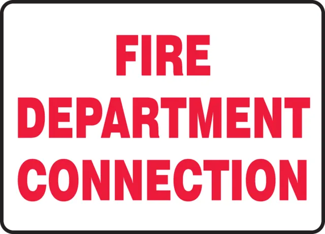 Accuform MFXG481RL Safety Sign: Fire Department Connection