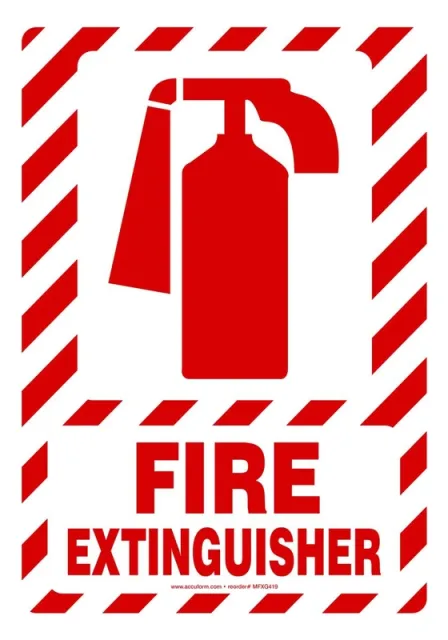 Accuform MFXG516XT Safety Sign: Fire Extinguisher
