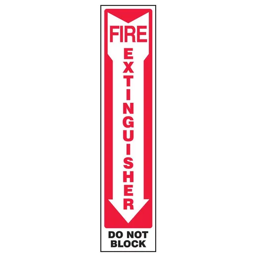 Accuform MFXG580XL Safety Sign: Fire Extinguisher (Down Arrow) Do Not Block