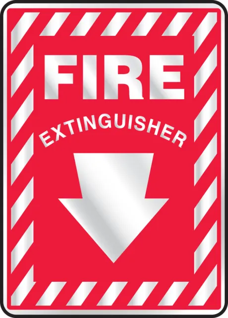 Accuform MFXG908RV Safety Sign: Fire Extinguisher (Reflective)