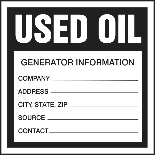 Accuform MHZW34EVL 6"" x 6"" Hazardous Waste Label, Adhesive-Poly Sheet