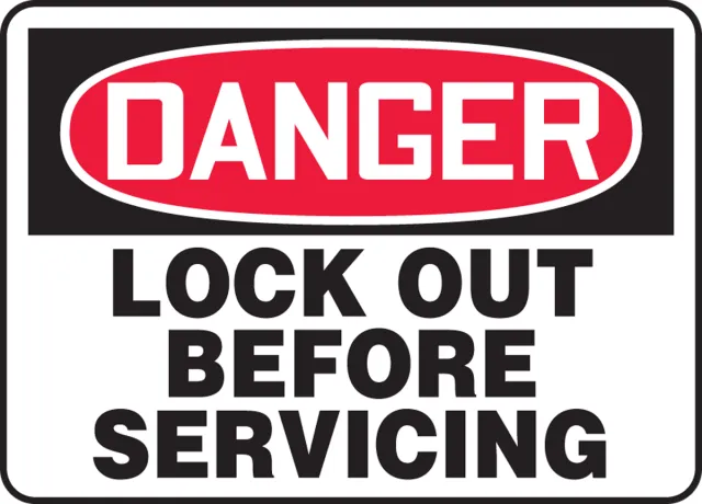 LOCKOUTTAGOUT SIGN 7 X 10 ALUMINUM MLKT103VA