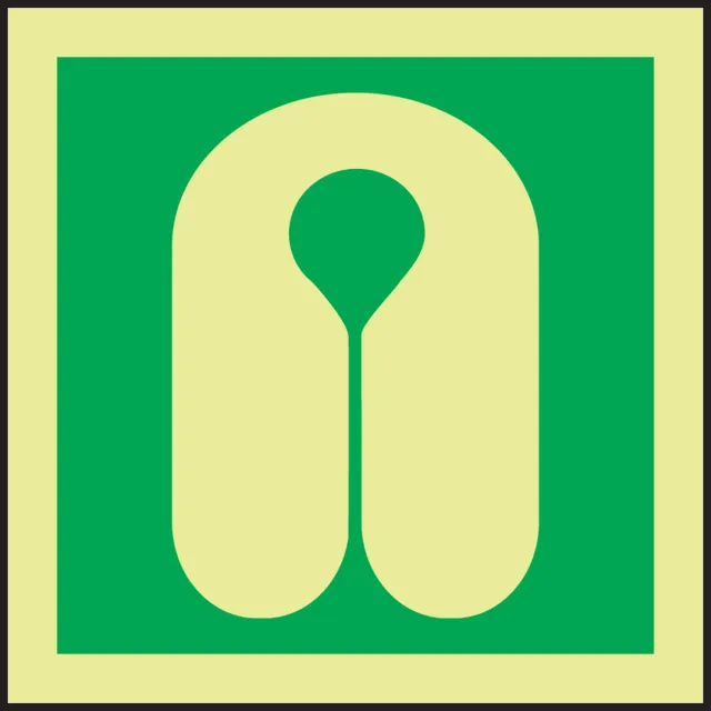 Notice Sign, 6 x 6In, GRN/Glow WHT, SYM, IMO, Sign Shape: Square