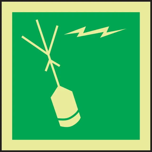 Accuform MLMR128GX IMO Evacuation & First Aid Sign: Emergency Position-Indicating Radio Beacon