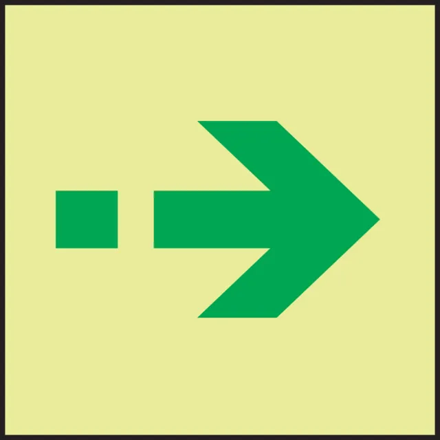 EVACUATION & FIRST AID, Glow Adhesive Vinyl, 6 in x 6 in