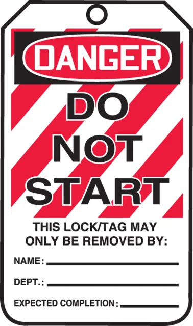 Danger, RP-Plastic, 3-1/4 in Width, 0.075 in Height, ,5 PK