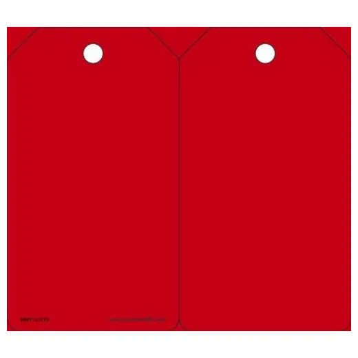 Accuform MMT122CTP 5-3/4"" x 3-1/4"" Red Tag: Blank PF-Cardstock