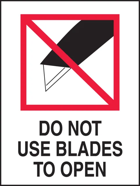 Accuform MPC106 International Shipping Label: Do Not Use Blades To Open