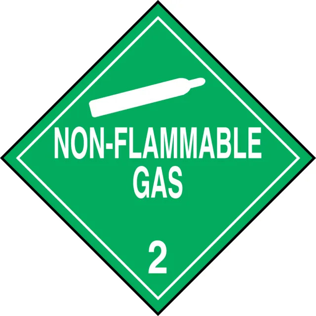 Accuform MPL201RM50 DOT Placard: Hazard Class 2 - Gases (Non-Flammable Gas)