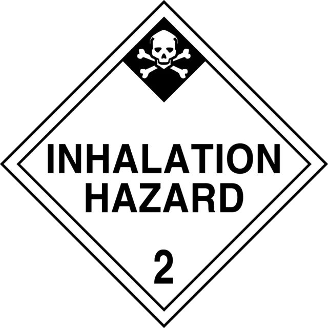 Accuform MPL205RM10 DOT Placard: Hazard Class 2 - Inhalation Hazard