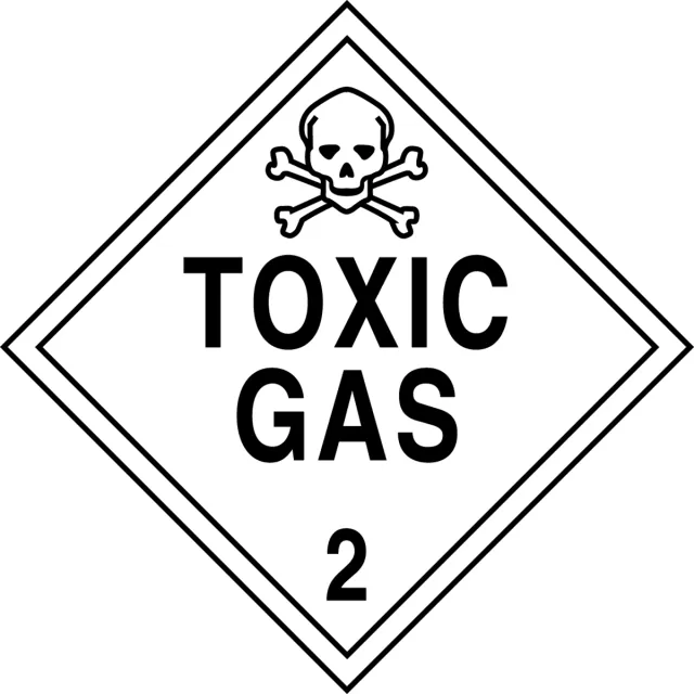 Accuform MPL206RM1 DOT Placard: Hazard Class 2 - Toxic Gas