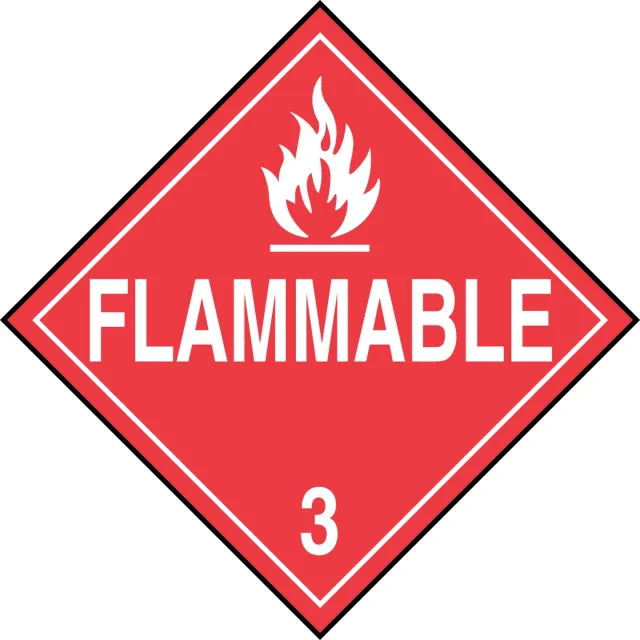 Accuform MPL301MG50 DOT Placard: Hazard Class 3 - Flammable Liquids (Flammable)