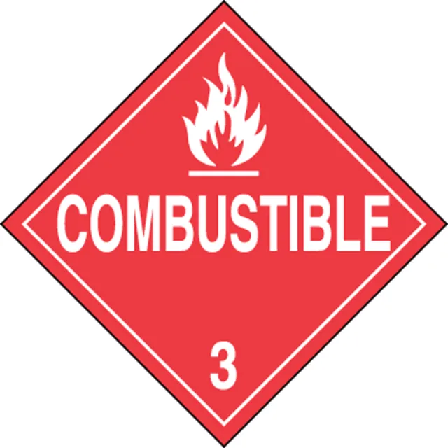 Accuform MPL302FV1 DOT Placard: Hazard Class 3 - Flammable Liquids (Combustible)