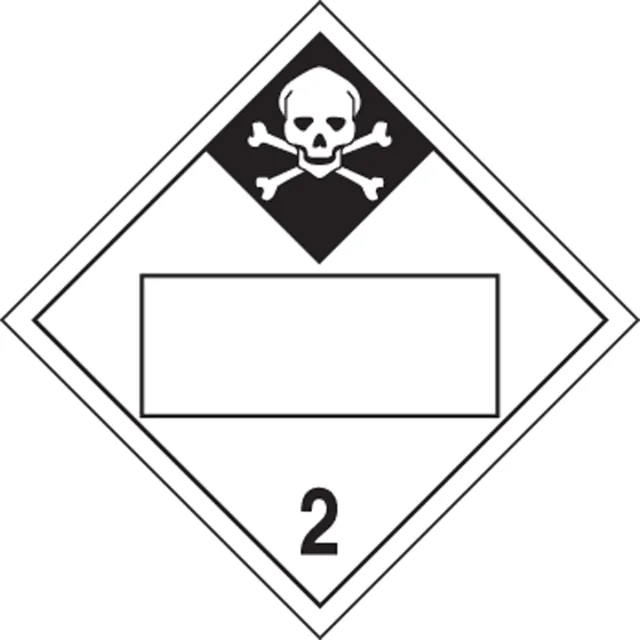 Accuform MPL424RM100 Blank DOT Placard: Hazard Class 2 - Inhalation Hazard
