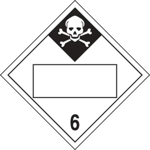 Accuform MPL462CT50 Blank DOT Placard: Hazard Class 6 - Inhalation Hazard