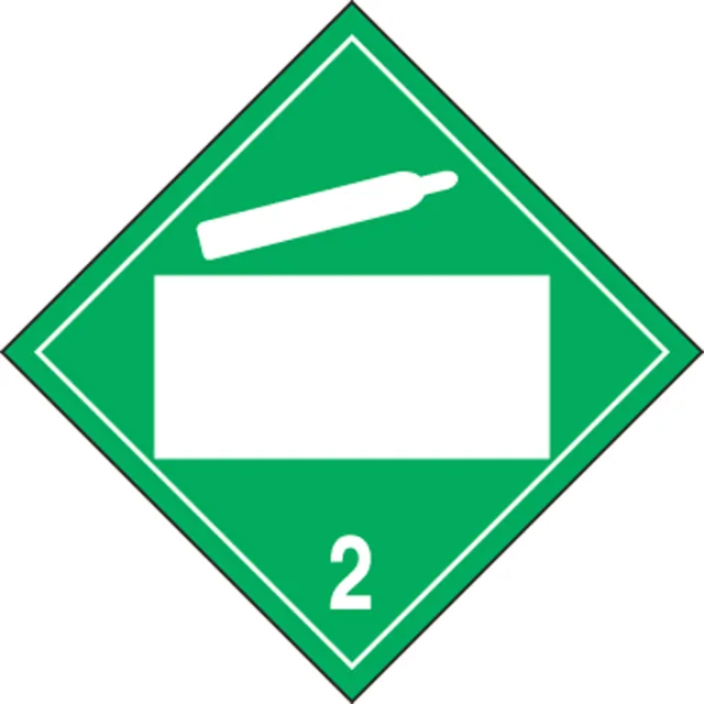 Accuform MPL4DG2AMG1 Blank DOT Placard: Hazard Class 2 - Non-Flammable Gas