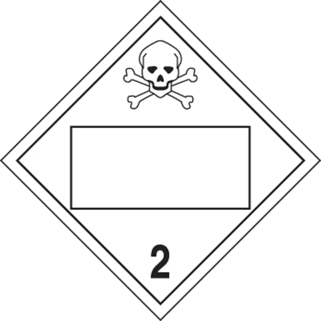 Accuform MPL4DG2CVS50 Blank DOT Placard: Hazard Class 2 - Poison