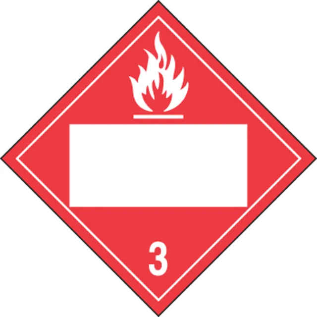 Accuform MPL4DG3ACT10 Blank DOT Placard: Hazard Class 3 - Flammable Liquid