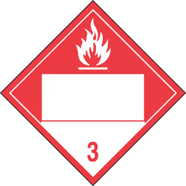 Accuform MPL4DG3BMG25 Blank DOT Placard: Hazard Class 3 - Combustible Liquid