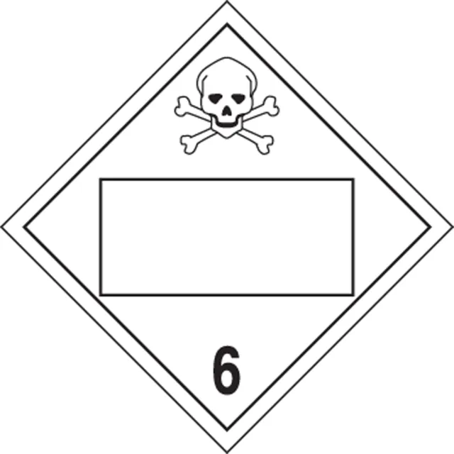 Accuform MPL4DG6ACT10 Blank Placard - Hazard DOT Class 6