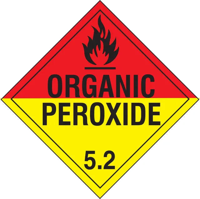 Accuform MPL504RM50 DOT Placard: Hazard Class 5.2 - Organic Peroxide