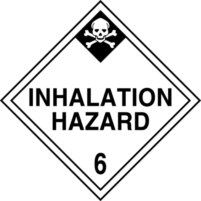 Accuform MPL603RM10 DOT Placard: Hazard Class 6 - Inhalation Hazard