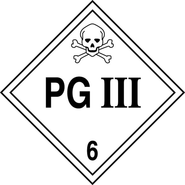 Accuform MPL604RM25 DOT Placard: Hazard Class 6 - PG III