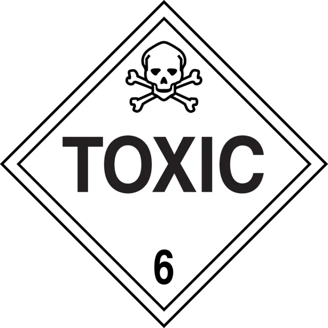 Accuform MPL606MG25 DOT Placard: Hazard Class 6 - Toxic
