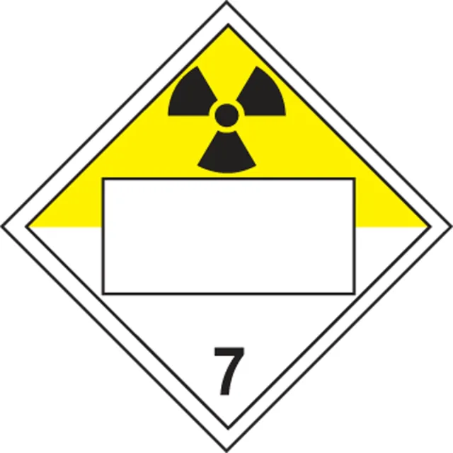 Accuform MPL700MG1 Blank TDG Placard: Hazard Class 7 - Radioactive