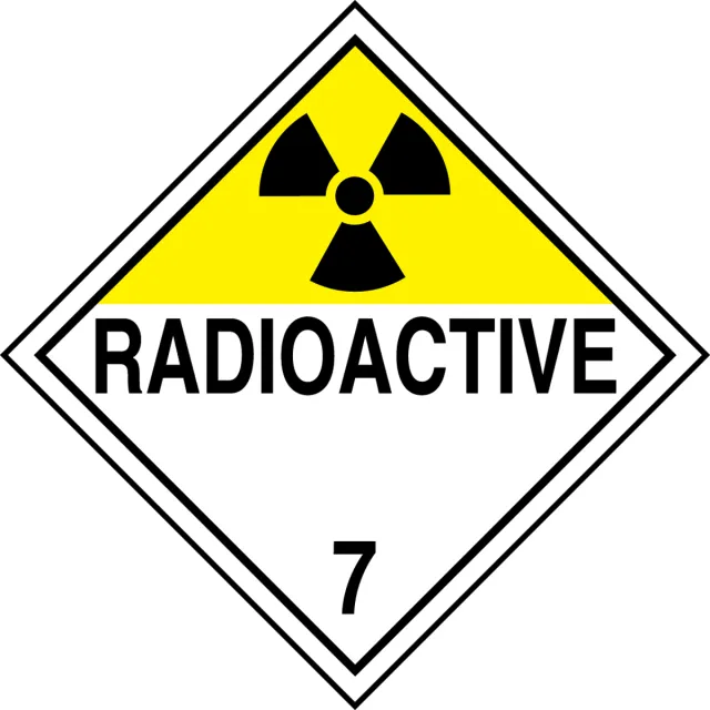 Accuform MPL701RM1 DOT Placard: Hazard Class 7 - Radioactive