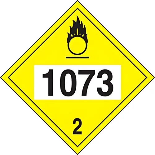 Accuform MPL726FV50 10.75"" x 10.75"" DOT Hazard Placard Class 2 Flammable Gas, Cardstock, Yellow Pack of 50 pcs