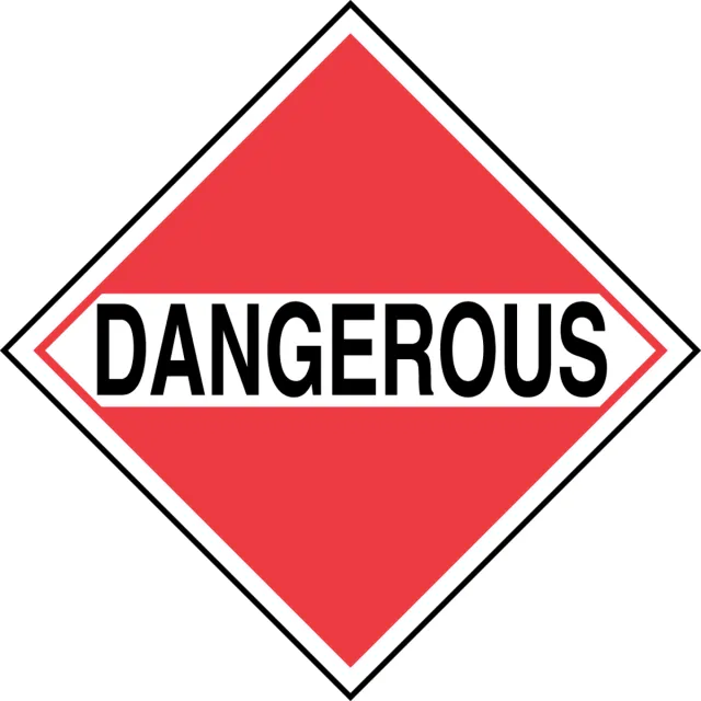Accuform MPLM01MG25 DOT Placard: For Mixed Loads - Dangerous
