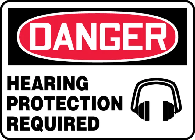 Accuform MPPA023VS OSHA Danger Safety Sign: Hearing Protection Required