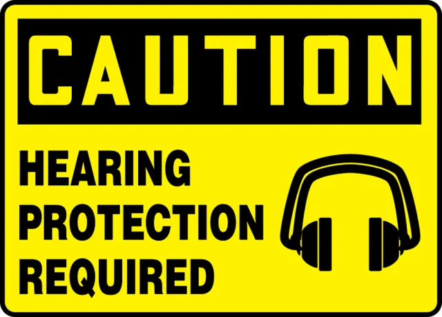 Accuform MPPA620XP OSHA Caution Safety Sign: Hearing Protection Required