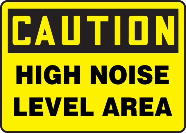 Accuform MPPA638XT OSHA Caution Safety Sign: High Noise Level Area