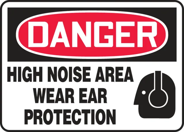 Accuform MPPE037XT OSHA Danger Safety Sign: High Noise Area